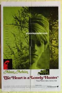 b854 HEART IS A LONELY HUNTER one-sheet movie poster '68 Arkin, Sondra Locke