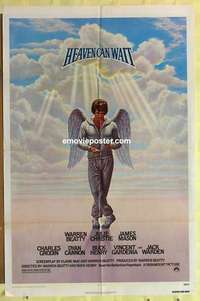 b857 HEAVEN CAN WAIT one-sheet movie poster '78 Warren Beatty, football!