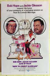 b907 HOW TO COMMIT MARRIAGE one-sheet movie poster '69 Bob Hope, Gleason