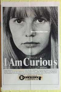 b916 I AM CURIOUS YELLOW one-sheet movie poster '67 classic early sex movie!