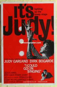 b919 I COULD GO ON SINGING one-sheet movie poster '63 it's Judy Garland!