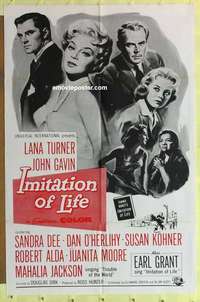 b935 IMITATION OF LIFE military one-sheet movie poster '59 Lana Turner