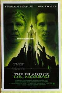 b972 ISLAND OF DR MOREAU one-sheet movie poster '96 Kilmer, Brando