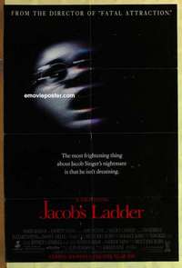 b985 JACOB'S LADDER advance one-sheet movie poster '90 Tim Robbins, Pena
