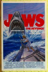 b992 JAWS: THE REVENGE one-sheet movie poster '87 this time it's personal!