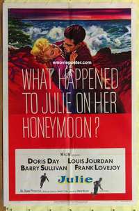 c009 JULIE one-sheet movie poster '56 Doris Day, Louis Jourdan