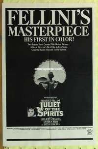 c010 JULIET OF THE SPIRITS one-sheet movie poster '65 Federico Fellini