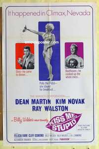 c032 KISS ME STUPID one-sheet movie poster '65 Billy Wilder, Kim Novak