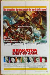 c036 KRAKATOA EAST OF JAVA one-sheet movie poster '69 Maximilian Schell