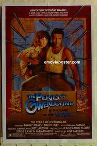 b833 GWENDOLINE one-sheet movie poster '84 Just Jaeckin, L. Salk artwork!