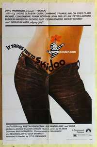 d435 SKIDOO one-sheet movie poster '69 Otto Preminger, Jackie Gleason