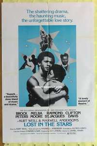 e089 LOST IN THE STARS one-sheet movie poster '74 Clifton Davis, Melba Moore