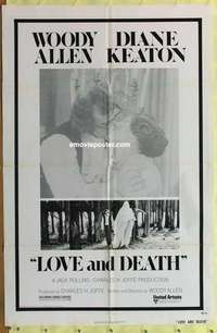 e086 LOVE & DEATH style A one-sheet movie poster 75 Woody Allen, Diane Keaton