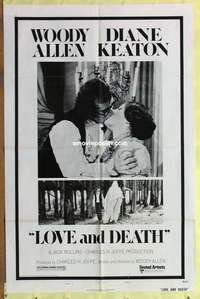 e087 LOVE & DEATH style B one-sheet movie poster 75 Woody Allen, Diane Keaton