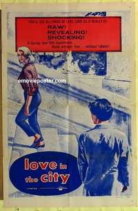 e082 LOVE IN THE CITY one-sheet movie poster '53 Antonioni, Fellini