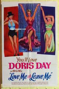 e079 LOVE ME OR LEAVE ME 1sh R64 full-length sexy Doris Day as famed Ruth Etting!