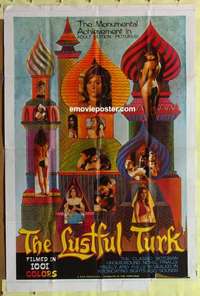 e065 LUSTFUL TURK one-sheet movie poster '68 great sexy mosque artwork!