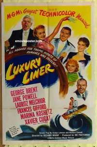 e064 LUXURY LINER one-sheet movie poster '48 George Brent, Jane Powell