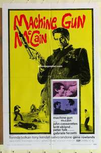 e060 MACHINE GUN McCAIN one-sheet movie poster '70 Cassavetes, Ekland