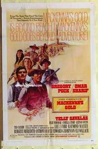 e059 MacKENNA'S GOLD one-sheet movie poster '69 Gregory Peck, Omar Sharif