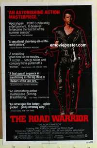 e053 MAD MAX 2: THE ROAD WARRIOR style B one-sheet movie poster '82 Mel!