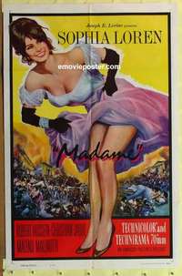e049 MADAME SANS GENE one-sheet movie poster R63 super sexy Sophia Loren!