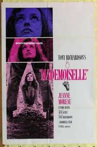 e046 MADEMOISELLE int'l one-sheet movie poster '66 Jeanne Moreau, Richardson