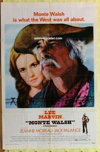 d934 MONTE WALSH one-sheet movie poster '70 Lee Marvin, Jeanne Moreau