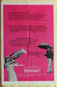 d924 MORGAN one-sheet movie poster '66 Vanessa Redgrave, David Warner