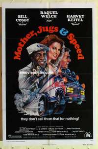 d920 MOTHER, JUGS & SPEED style A one-sheet movie poster '76 Welch, Cosby