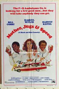d921 MOTHER, JUGS & SPEED style B one-sheet movie poster '76 Welch, Cosby