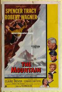 d918 MOUNTAIN one-sheet movie poster '56 Spencer Tracy, Robert Wagner