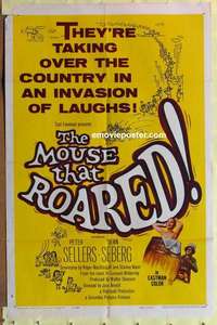 d916 MOUSE THAT ROARED one-sheet movie poster '59 Peter Sellers, Seberg