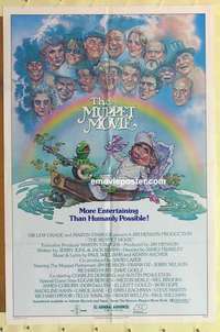 d907 MUPPET MOVIE #2 one-sheet movie poster '79 Henson, Kermit & Miss Piggy
