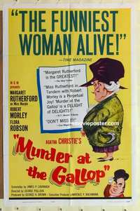 d904 MURDER AT THE GALLOP one-sheet movie poster '63 Margaret Rutherford