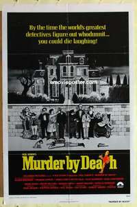 d903 MURDER BY DEATH one-sheet movie poster '76 Charles Addams artwork!