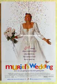 d898 MURIEL'S WEDDING DS one-sheet movie poster '95 Aussie Toni Collette!
