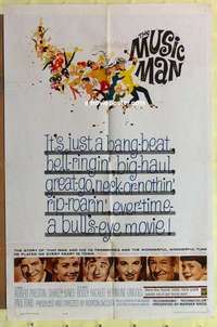 d896 MUSIC MAN one-sheet movie poster '62 Robert Preston, Shirley Jones