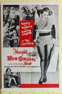 d873 NAUGHTY NEW ORLEANS one-sheet movie poster '54 wild Louisiana sex!