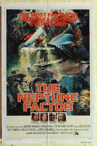 d870 NEPTUNE FACTOR int'l one-sheet movie poster '73 Ernest Borgnine