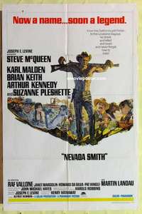 d866 NEVADA SMITH one-sheet movie poster '66 Steve McQueen, Karl Malden