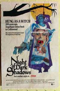 d852 NIGHT OF DARK SHADOWS one-sheet movie poster '71 wild freaky image!