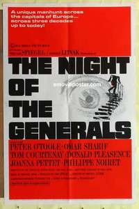 d849 NIGHT OF THE GENERALS style B one-sheet movie poster '67 Peter O'Toole