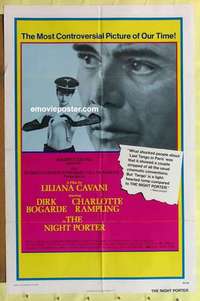 d845 NIGHT PORTER one-sheet movie poster '74 Dirk Bogarde, Rampling