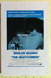 d842 NIGHTCOMERS one-sheet movie poster '72 Marlon Brando, Steph Beacham
