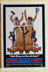 d831 NORTH DALLAS FORTY one-sheet movie poster '79 Nick Nolte, football!