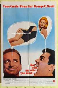 d829 NOT WITH MY WIFE YOU DON'T one-sheet movie poster '66 Curtis, Lisi