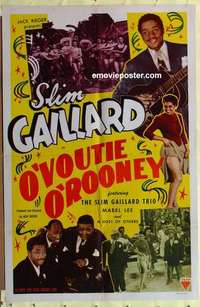 d765 O'VOUTIE O'ROONEY one-sheet movie poster '47 The Slim Gaillard Trio!