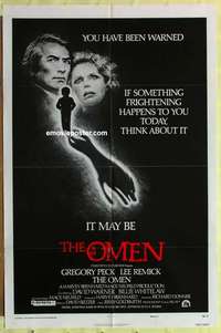 d806 OMEN style F one-sheet movie poster '76 Gregory Peck, Remick, horror!