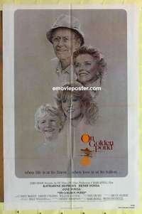 d804 ON GOLDEN POND one-sheet movie poster '81 Kate Hepburn, Henry Fonda